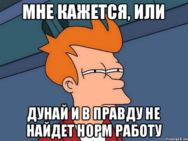 Мне кажется, или Дунай и в правду не найдет норм работу, Мем  Фрай (мне кажется или)