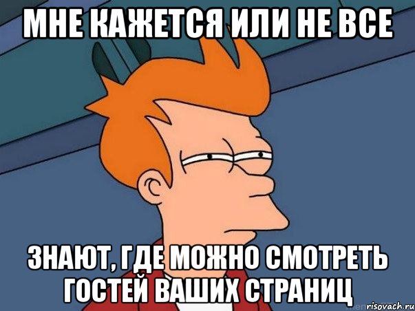 мне кажется или не все знают, где можно смотреть гостей ваших страниц, Мем  Фрай (мне кажется или)