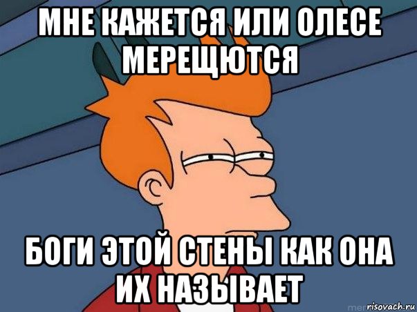 мне кажется или олесе мерещются боги этой стены как она их называет, Мем  Фрай (мне кажется или)