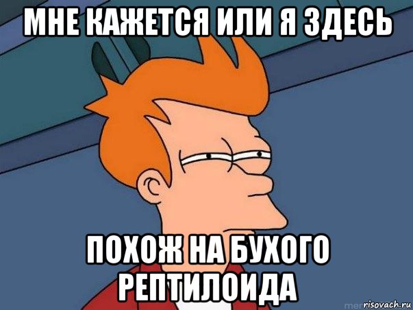 мне кажется или я здесь похож на бухого рептилоида, Мем  Фрай (мне кажется или)