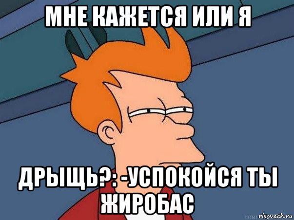 мне кажется или я дрыщь?: -успокойся ты жиробас, Мем  Фрай (мне кажется или)