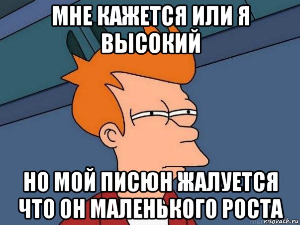 мне кажется или я высокий но мой писюн жалуется что он маленького роста, Мем  Фрай (мне кажется или)