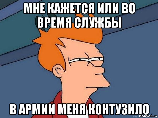 мне кажется или во время службы в армии меня контузило, Мем  Фрай (мне кажется или)