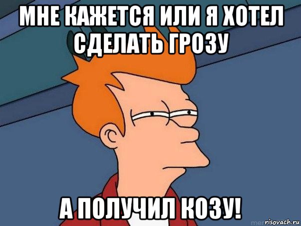 мне кажется или я хотел сделать грозу а получил козу!, Мем  Фрай (мне кажется или)