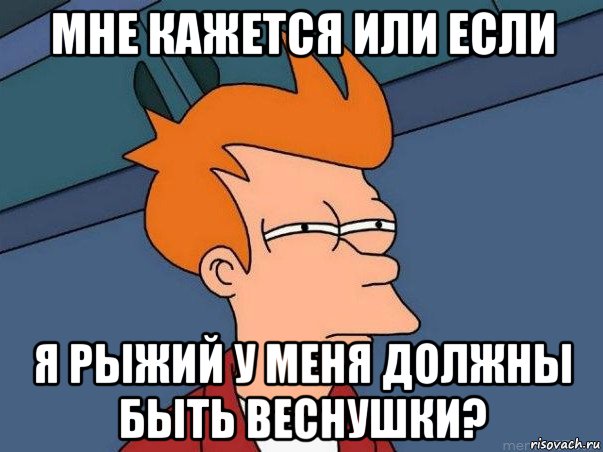 мне кажется или если я рыжий у меня должны быть веснушки?, Мем  Фрай (мне кажется или)