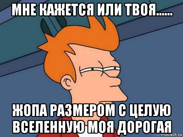 мне кажется или твоя...... жопа размером с целую вселенную моя дорогая, Мем  Фрай (мне кажется или)