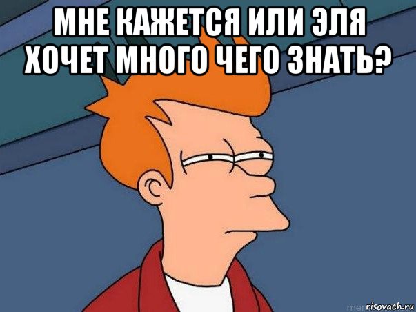 мне кажется или эля хочет много чего знать? , Мем  Фрай (мне кажется или)