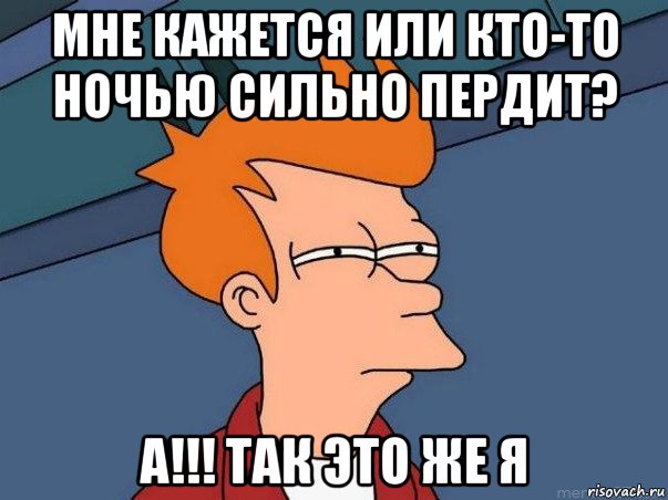 мне кажется или кто-то ночью сильно пердит? а!!! так это же я, Мем  Фрай (мне кажется или)