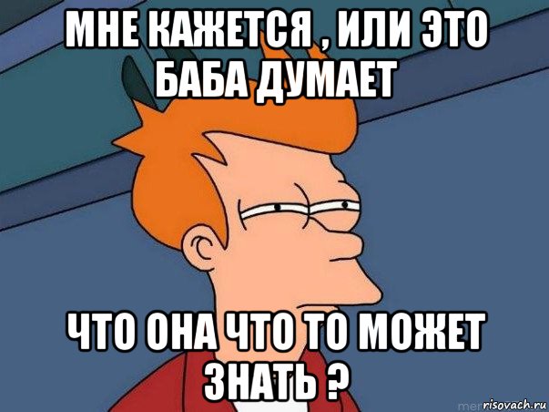 мне кажется , или это баба думает что она что то может знать ?, Мем  Фрай (мне кажется или)