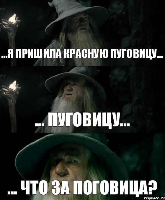 ...я пришила красную пуговицу... ... пуговицу... ... что за поговица?, Комикс Гендальф заблудился