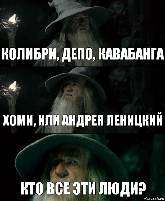 колибри, депо, кавабанга хоми, или Андрея Леницкий Кто все эти люди?, Комикс Гендальф заблудился