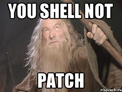 YOU SHELL NOT PATCH