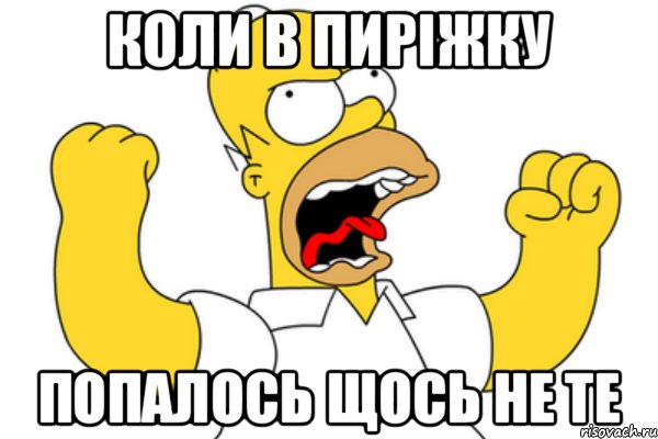 Коли в пиріжку Попалось щось не те, Мем Разъяренный Гомер