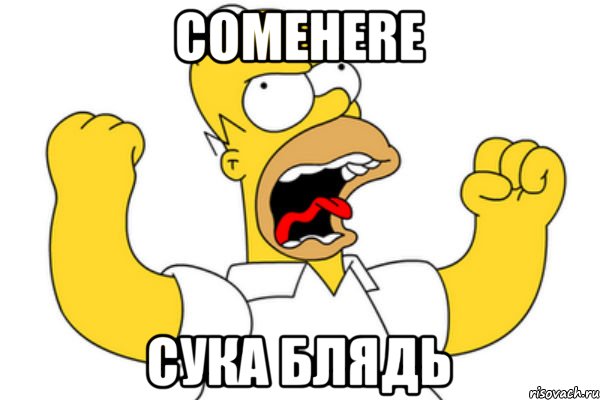 ComeHere Сука блядь, Мем Разъяренный Гомер