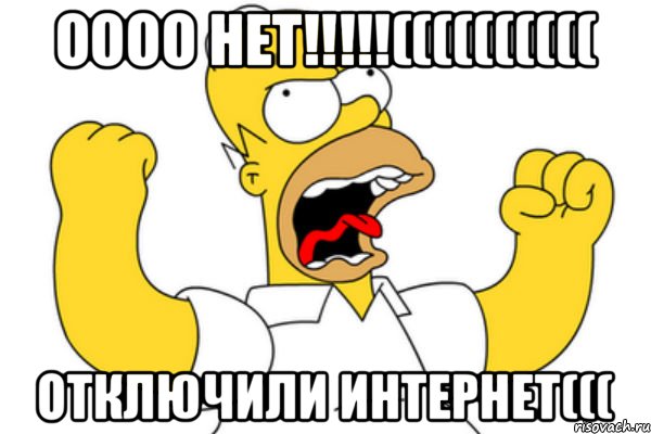 оооо нет!!!!!(((((((((( отключили ИНТЕРНЕТ(((, Мем Разъяренный Гомер