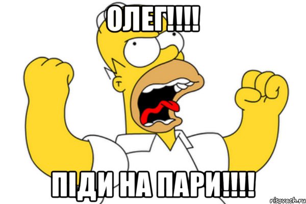 Олег!!!! Піди на пари!!!!, Мем Разъяренный Гомер