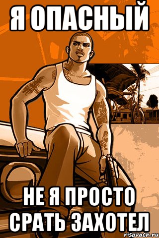 Я опасный не я просто срать захотел, Мем GTA