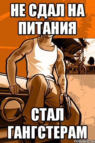 Не сдал на питания Стал гангстерам, Мем GTA