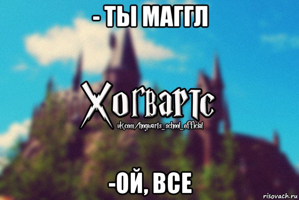 - ты маггл -ой, все, Мем Хогвартс