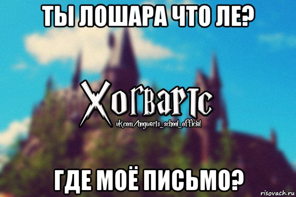 ты лошара что ле? где моё письмо?, Мем Хогвартс