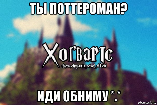 ты поттероман? иди обниму *.*, Мем Хогвартс