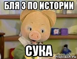 бля 3 по истории сука, Мем Хрюша