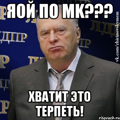 Яой по MK??? Хватит это терпеть!, Мем Хватит это терпеть (Жириновский)