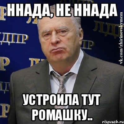 Ннада, не ннада Устроила тут ромашку.., Мем Хватит это терпеть (Жириновский)