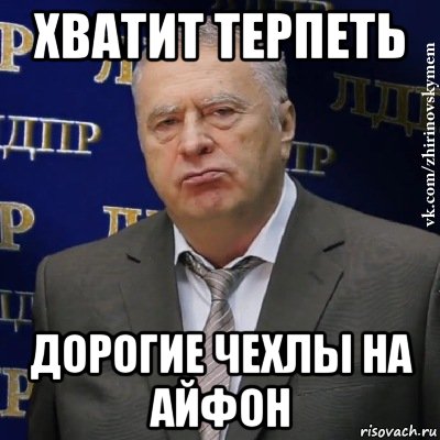 хватит терпеть дорогие чехлы на айфон, Мем Хватит это терпеть (Жириновский)