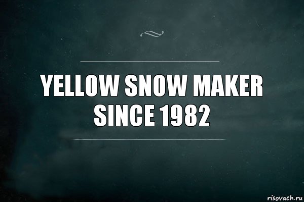 Yellow snow maker since 1982, Комикс Игра Слов