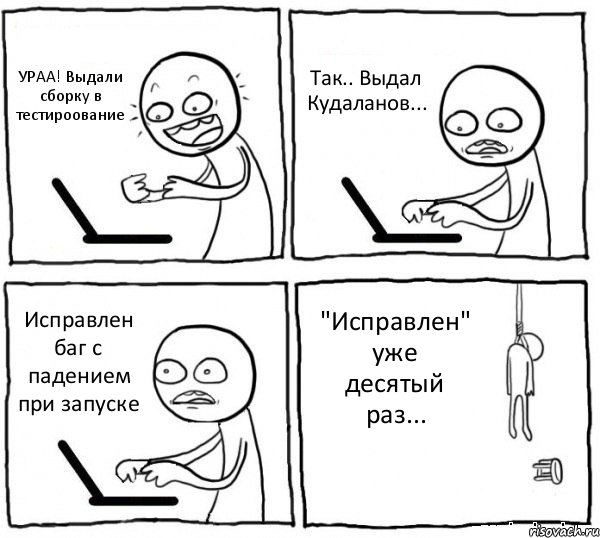 УРАА! Выдали сборку в тестироование Так.. Выдал Кудаланов... Исправлен баг с падением при запуске "Исправлен" уже десятый раз..., Комикс интернет убивает