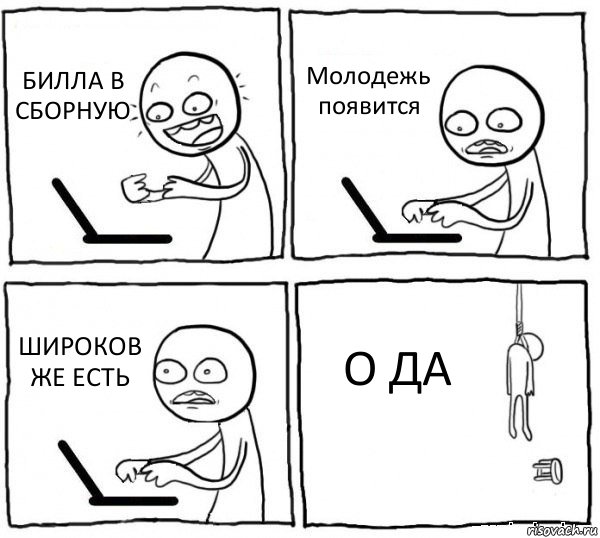 БИЛЛА В СБОРНУЮ Молодежь появится ШИРОКОВ ЖЕ ЕСТЬ О ДА, Комикс интернет убивает