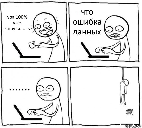 ура 100% уже загрузилось что ошибка данных ....... , Комикс интернет убивает