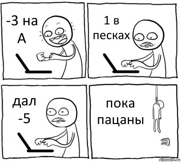 -3 на А 1 в песках дал -5 пока пацаны, Комикс интернет убивает