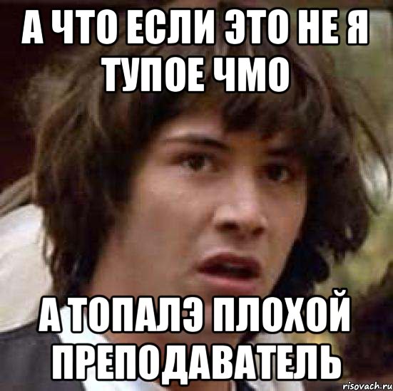 а что если это не я тупое чмо а топалэ плохой преподаватель, Мем А что если (Киану Ривз)