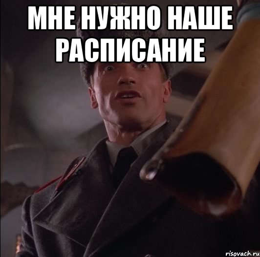 мне нужно наше расписание 