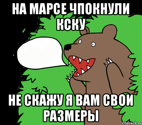 на Марсе чпокнули КСку не скажу я вам свои размеры, Комикс медведь из кустов