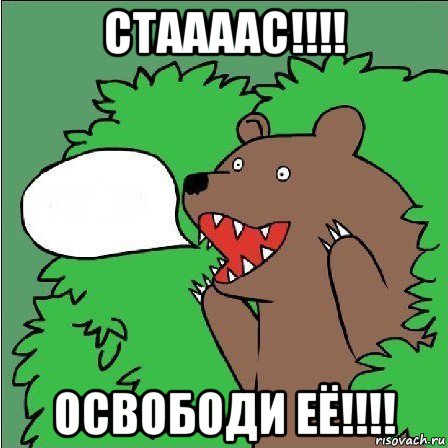 стаааас!!!! освободи её!!!!, Мем Медведь-шлюха