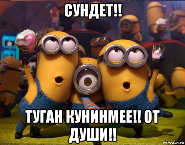 сундет!! туган кунинмее!! от души!!, Мем   миньоны