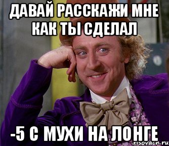 давай расскажи мне как ты сделал -5 с мухи на лонге, Мем мое лицо