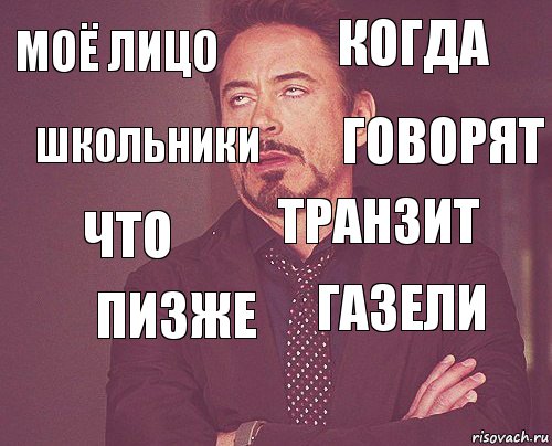 Моё лицо Когда Что  Газели Транзит Пизже  Школьники Говорят, Комикс мое лицо