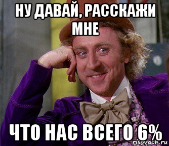 ну давай, расскажи мне что нас всего 6%, Мем мое лицо