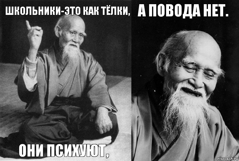 Школьники-это как тёлки, они психуют, а повода нет. , Комикс Мудрец-монах (4 зоны)