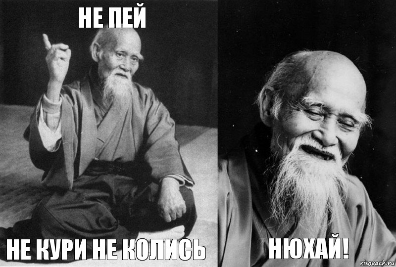 Не пей Не кури Не колись  Нюхай!, Комикс Мудрец-монах (4 зоны)