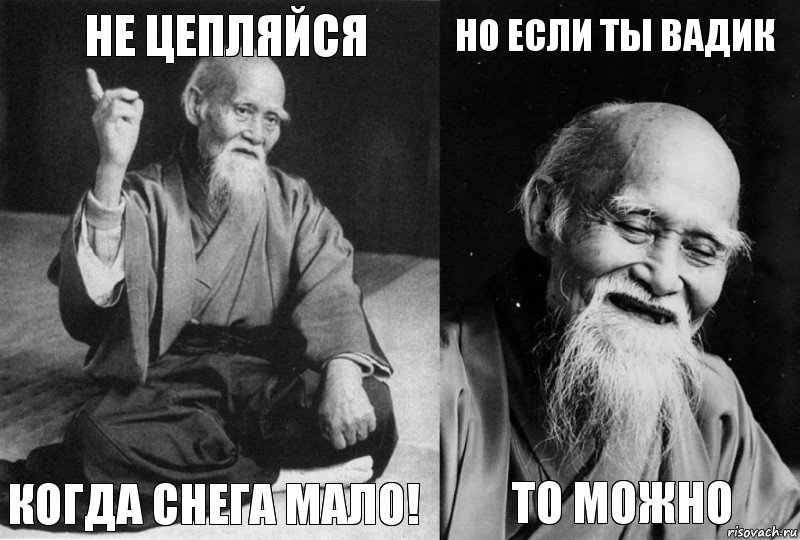 Не цепляйся Когда снега мало! Но если ты вадик То можно, Комикс Мудрец-монах (4 зоны)