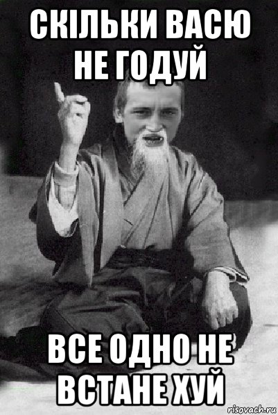 скільки васю не годуй все одно не встане хуй, Мем Мудрий паца