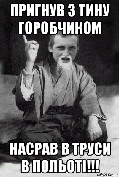 пригнув з тину горобчиком насрав в труси в польоті!!!, Мем Мудрий паца