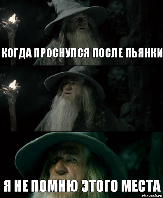 когда проснулся после пьянки  я не помню этого места, Комикс Гендальф заблудился