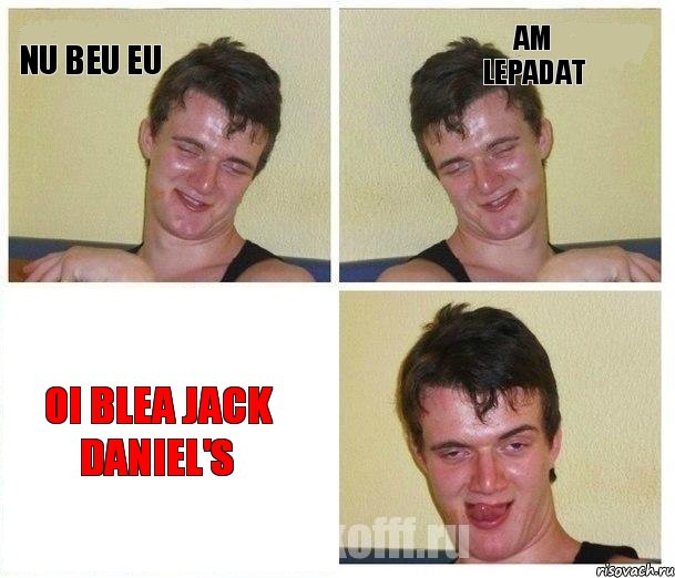 nu beu eu am lepadat oi blea Jack Daniel's, Комикс Не хочу (10 guy)