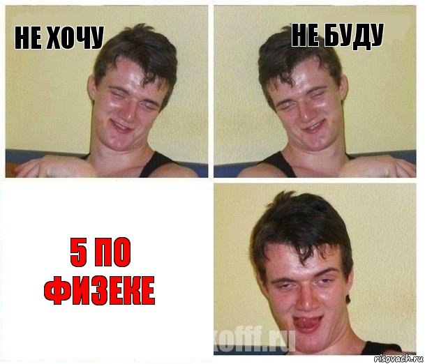 не хочу не буду 5 по физеке, Комикс Не хочу (10 guy)